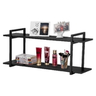 Nicho Sala E Quarto Preto Com Prateleiras Preto 80cm