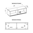 Nicho Suspenso 1 Porta Pixel Preto Vermelho