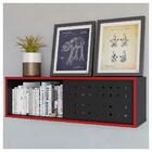 Nicho Suspenso 1 Porta Pixel Preto Vermelho