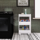 Nicho Suspenso + Armário Balcão De Chão De C/ 4 Rodas Mult.