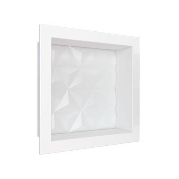 Nicho Texturizado Marmore Sintético Cozimax - 30x30cm - Branco