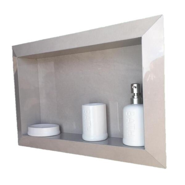 Nicho Todo Em Porcelanato Borda Diamante 60x40 Cinza