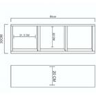 Nicho Triplo 80x30x20 Natural Em Mdf