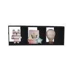 Nicho Triplo 80x30x20 Preto Em Mdf