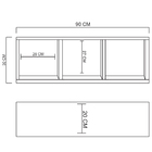 Nicho Triplo 90x30x20 Natural Em Mdf