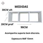 Nicho Triplo Branco 90x30x20 100% Mdf