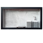 Nichos De Porcelanato Cinza Borda Preta Para Banheiro 60x32cm