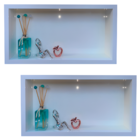 Nichos Porcelanato Para Banheiro Branco 60x32cm Kit 2 Unidades