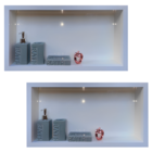 Nichos Porcelanato Para Banheiro Branco 60x32cm Kit 2 Unidades
