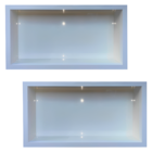 Nichos Porcelanato Para Banheiro Branco 60x32cm Kit 2 Unidades