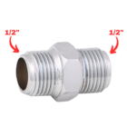 Niple Latão Cromado 1/2" - 0200528