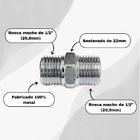 Niple Latão Cromado 1/2" - 0200528