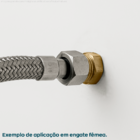 Niple Sextavado 1/2 Polegada Latão Rosca Macho Conector Hidrá