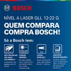 Nível a Laser Bosch 2 Linhas Vermelha 12m GLL 12-22