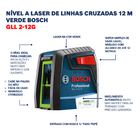 Nível a Laser Bosch Verde 12m GLL 2-12 G