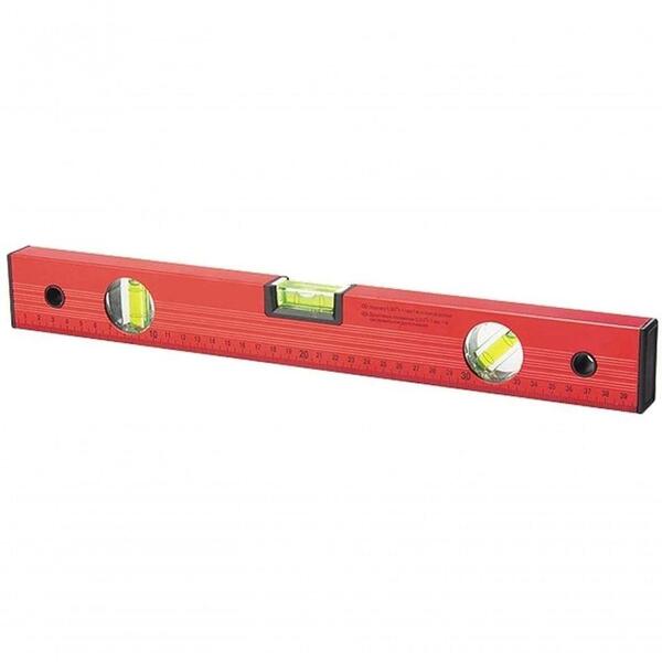 Nivel De Alumínio 16 400mm 3 Bolhas Régua Vermelho Sparta