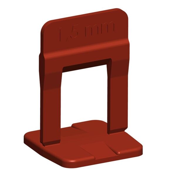 Nivelador Piso Base Slim 1 5mm Com 100un Vermelho Cortag - Un