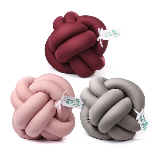 Nó Escandinavo Para Cama Marsala, Rosê E Cinza 3 Unidades