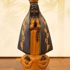 Nossa Srª Aparecida Em Madeira 21cm