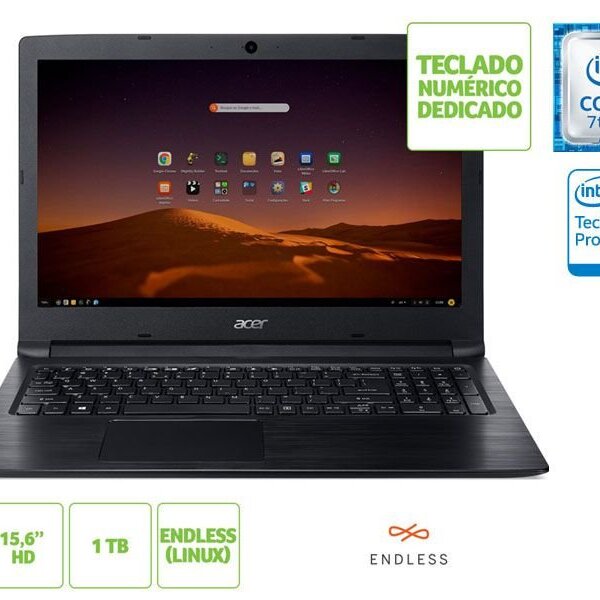 Notebook Intel Com Teclado Numerico Acer Nxhfmal001 A315-53-3