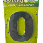 Número "0" 10cm Preto Em Plástico Abs