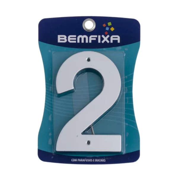 Número 2 Residencial 14 5mm Abs Prata - Bemfixa
