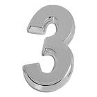 Número 3 De Residencia E Casa Brilhante 14cm De Altura
