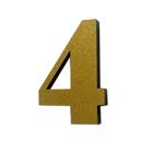 Número "4" 4cm Acrílico Ouro Kami Acrílicos