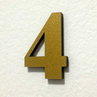 Número "4" 4cm Acrílico Ouro Kami Acrílicos