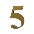 Número "5" 4cm Acrílico Ouro Kami Acrílicos