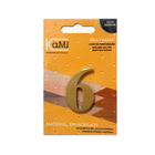 Número "6" 4cm Acrílico Ouro Kami Acrílicos