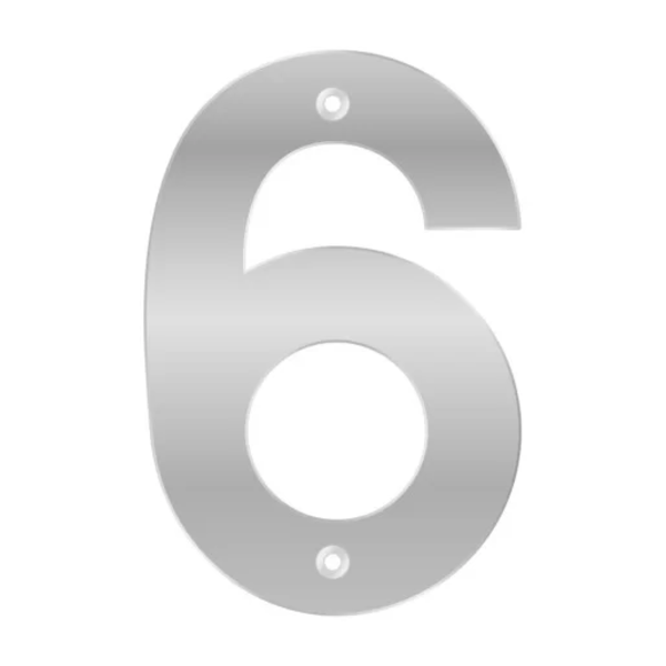 Número 6 Residencial 14 5mm Abs Prata - Bemfixa