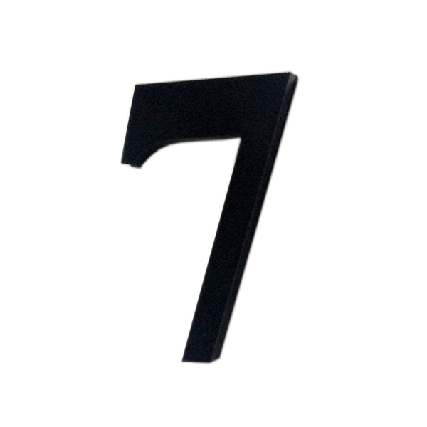 Número "7"  4cm Acrílico Preto Kami Acrílicos