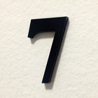 Número "7"  4cm Acrílico Preto Kami Acrílicos