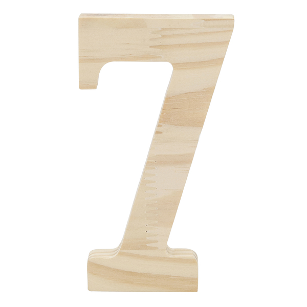Numero "7" de Madeira Pinus 15x15x1,7cm Settis