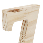 Numero "7" de Madeira Pinus 15x15x1,7cm Settis