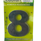 Número "8" 10cm Preto Em Caixa Alta 3d Plástico Abs