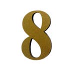 Número "8" 4cm Acrílico Ouro Kami Acrílicos