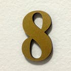 Número "8" 4cm Acrílico Ouro Kami Acrílicos