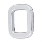 Número Apartamento "0" 4cm Adesivo Plástico Prata