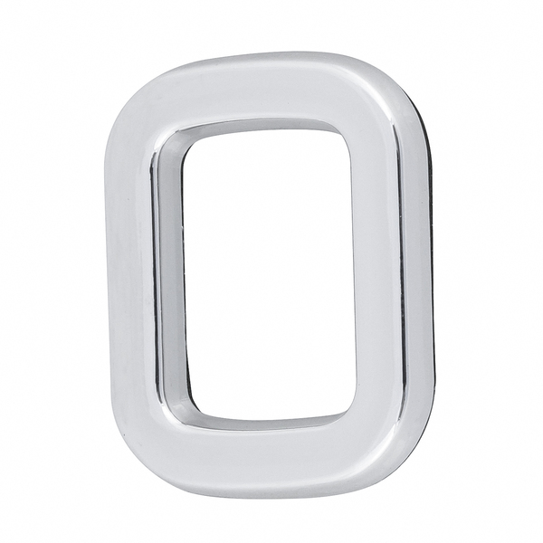 Número Apartamento "0" 4cm Adesivo Plástico Prata