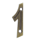 Número Apartamento "1" 4cm Parafusar Zamac Dourado