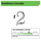 Número Apartamento "2" 4cm Zamac Parafusar Prata