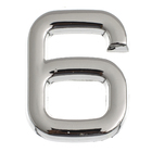 Número Apartamento "6/9" 4cm Adesivo Plástico Prata