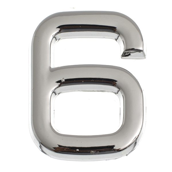 Número Apartamento "6/9" 4cm Adesivo Plástico Prata