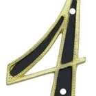 Número apartamento (pequeno 4,5 cm), 4, Algarismo Residência