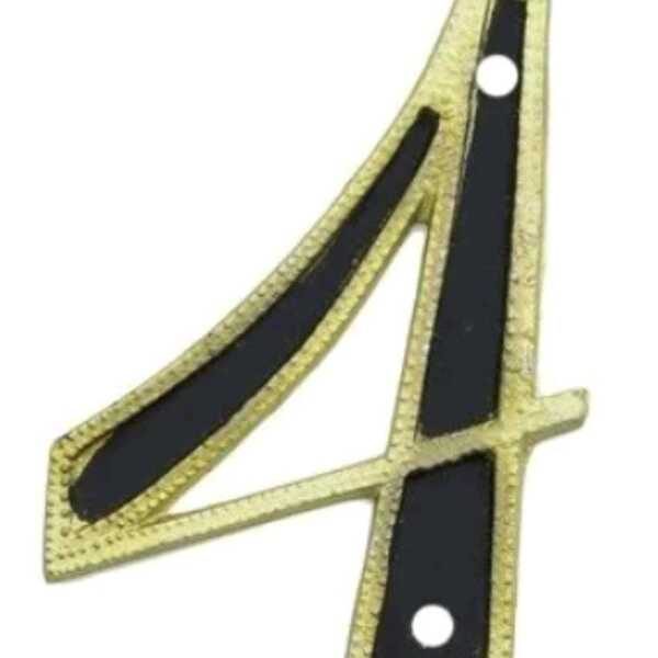 Número apartamento (pequeno 4,5 cm), 4, Algarismo Residência