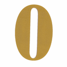 Número Casa "0" 14,5cm Adesivo Acrílico Ouro