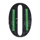 Número Casa "0" 14,5cm Adesivo Acrílico Preto
