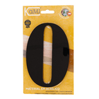 Número Casa "0" 14,5cm Adesivo Acrílico Preto